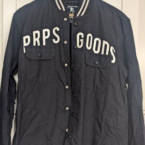 Mens PRPS Goods Pintle Black Shacket XL Japanese Denim Jacket Shirt Streetwear